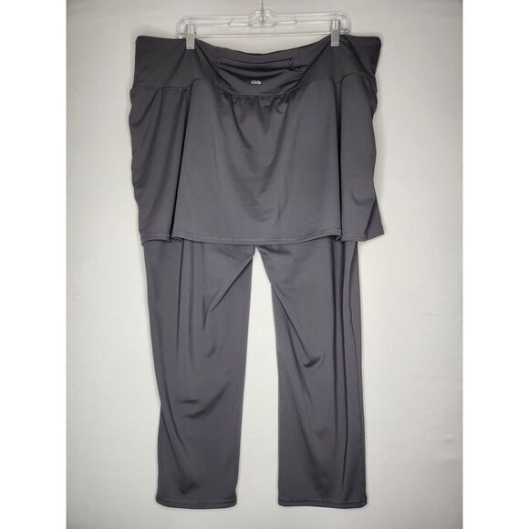 ZUDA women's‎ cropped skirted leggings pant size 2X like new Gray - Picture 1 of 7